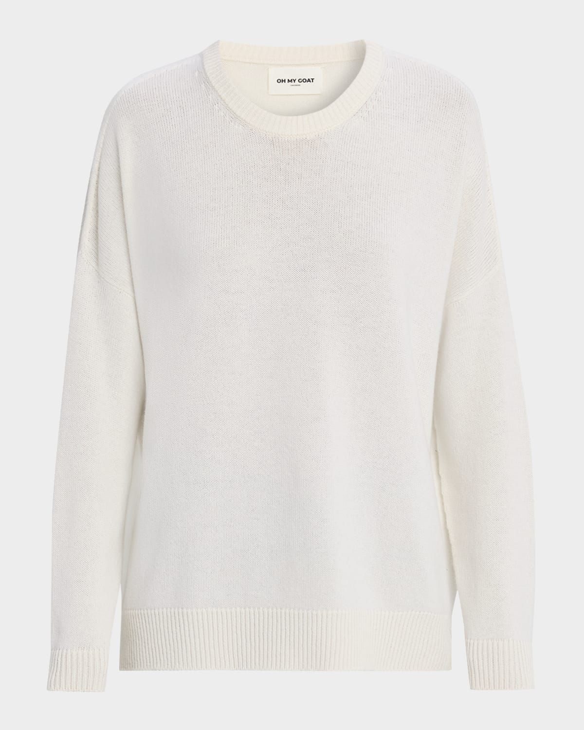Crewneck Cashmere Side-Zip Sweater