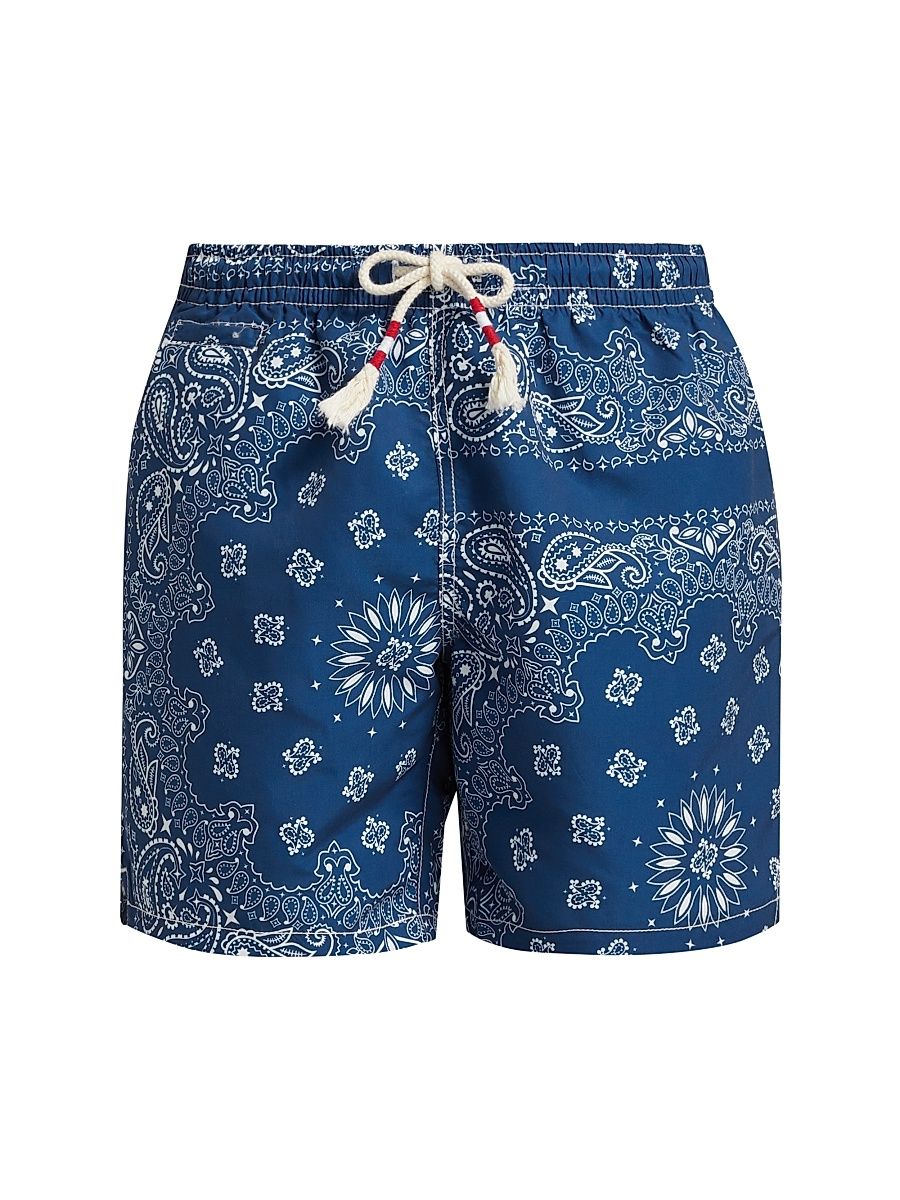 Men's Caprese Swim Trunks - Navy Bandanna Round - Size XL