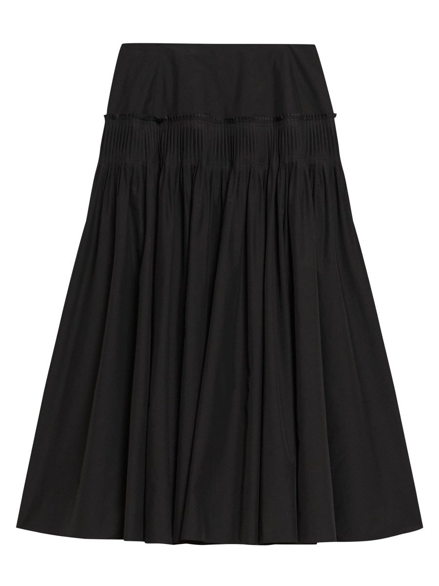 Theory Women's Accordion Midi-Skirt - Black - Size 4