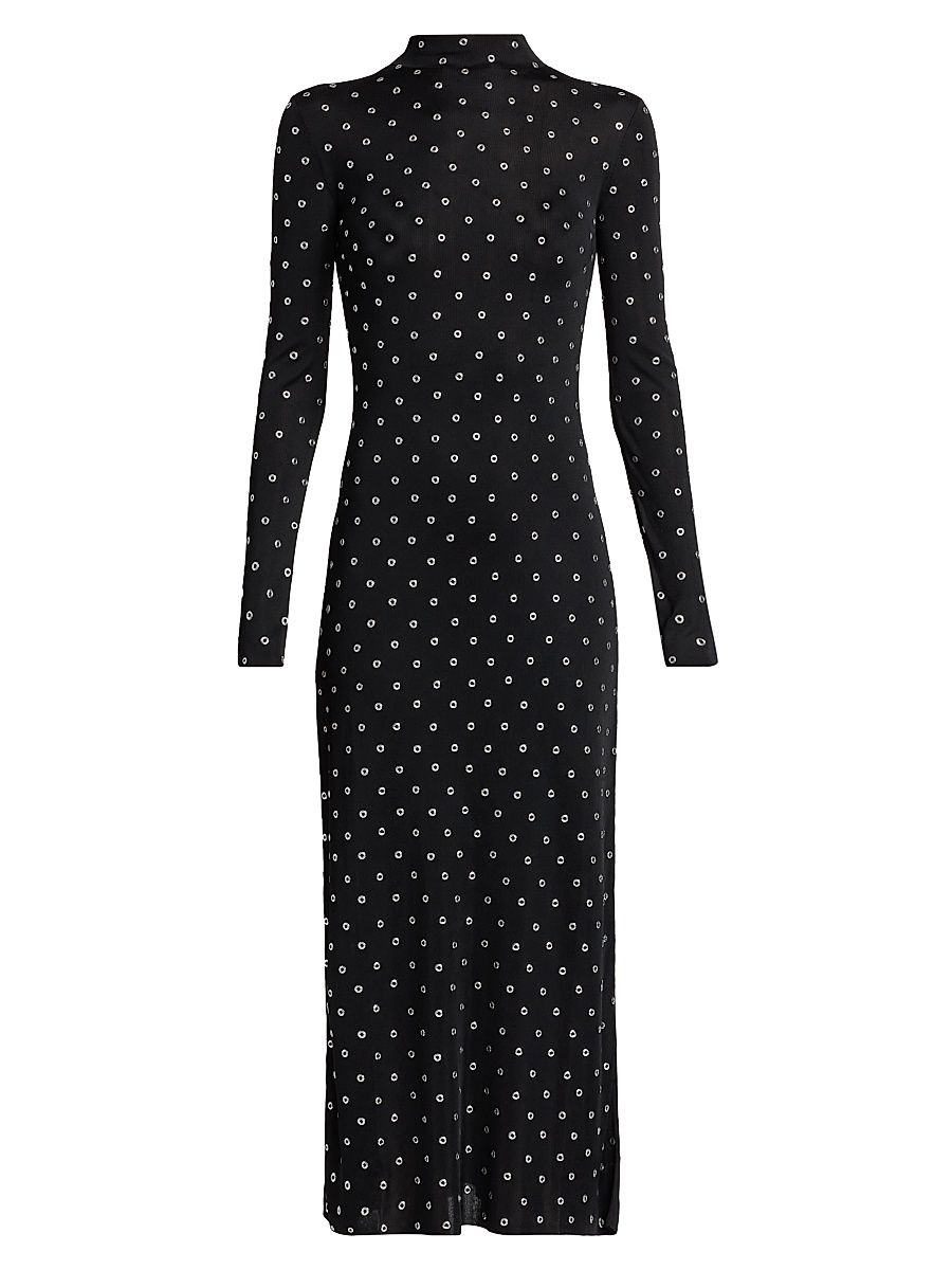 Women's Kaplan Grommet Midi-Dress - Black - Size XL
