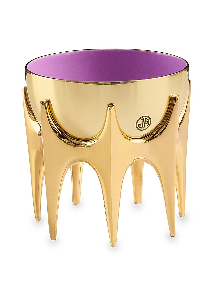 Oscar Enamel & Brass Bowl - Purple