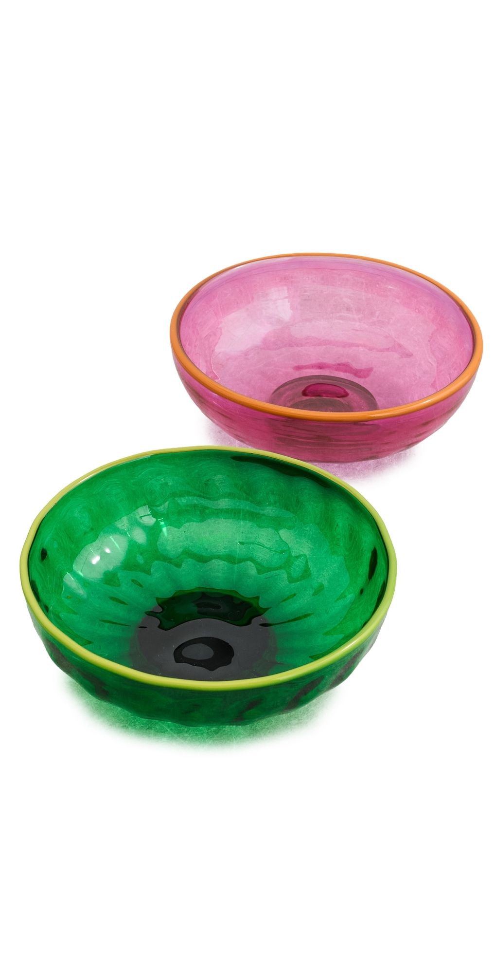 La DoubleJ Luxury Nut Bowl Set of 2 Verde/Rosa One Size