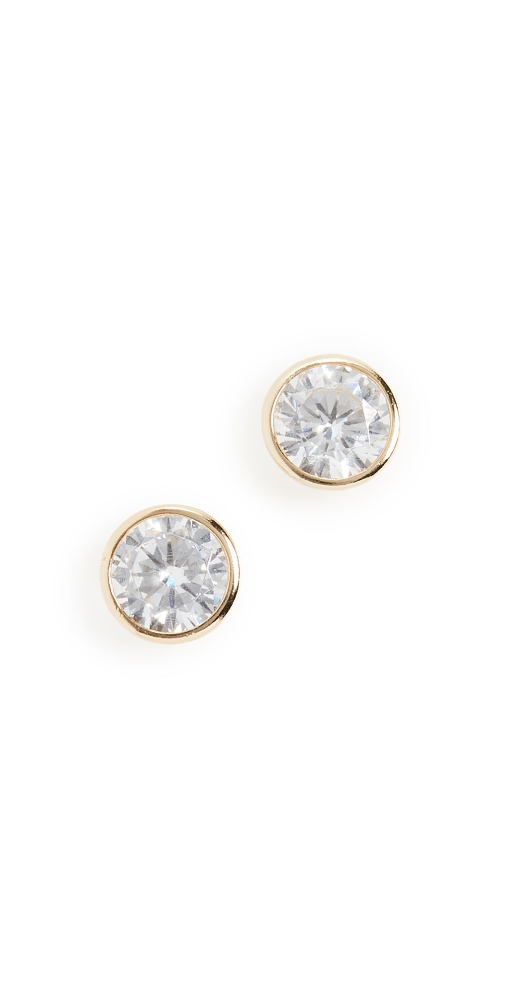 SHASHI Solitaire Studs Gold One Size
