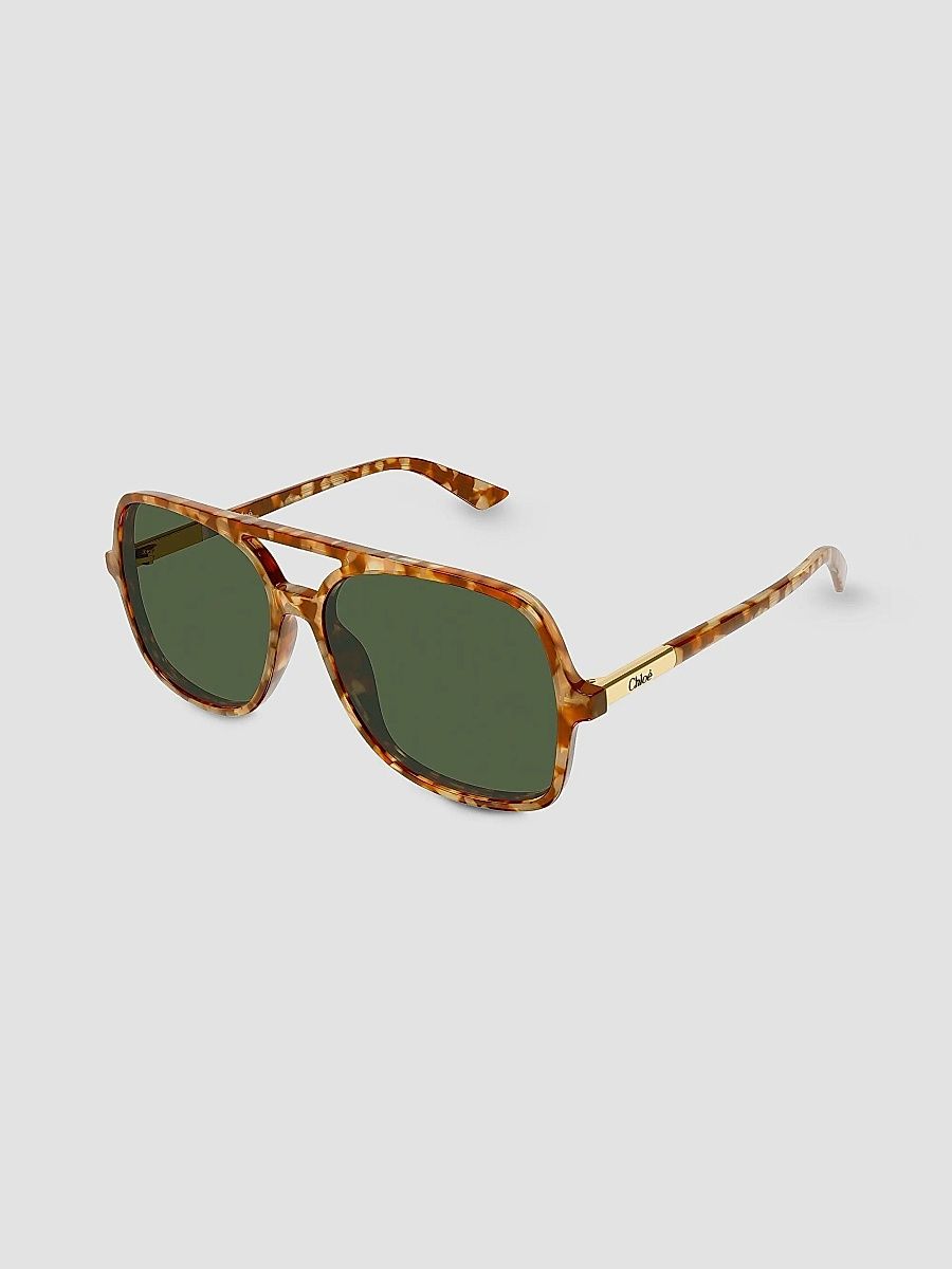 Women's Judy 57MM Navigator Sunglasses - Brown Green