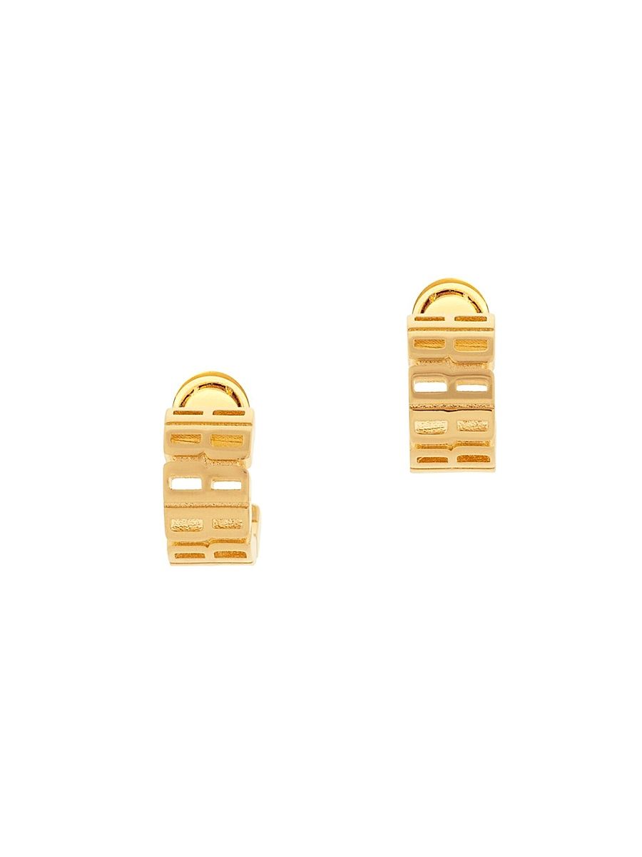 Women's Nano Hoop Earrings - Shiny Gold