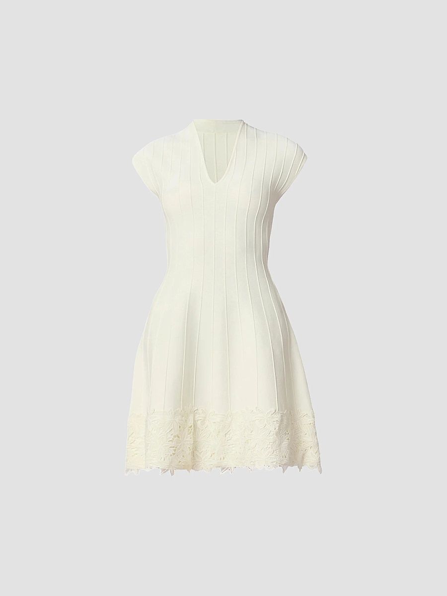 Shoshanna Women's Azalea Ottoman-Knit Minidress - Ivory - Size XS
