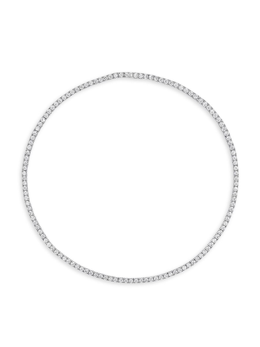 Women's Sterling Silver & Cubic Zirconia Tennis Necklace - Silver