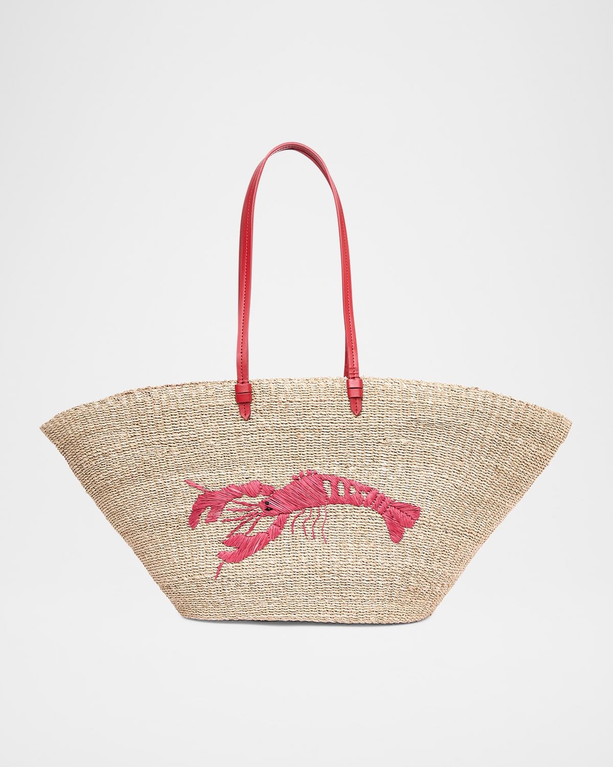The Cape Lobster Straw Tote Bag
