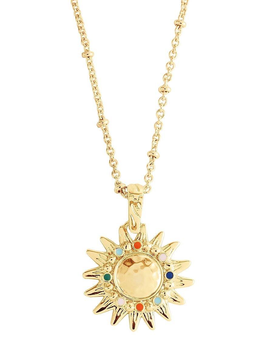 Women's Milos Soleil 18K-Gold-Plated & Enamel Charm