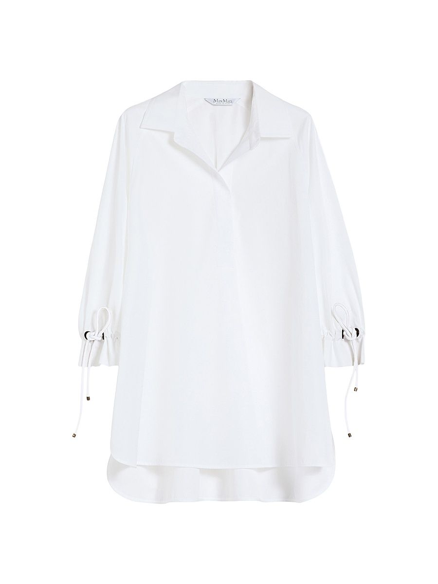 Women's Cotton Poplin Blouse - Optical White - Size 16