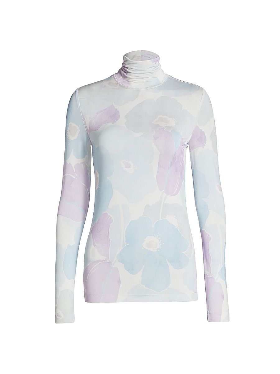 Women's Floral Watercolor Top - Size Small