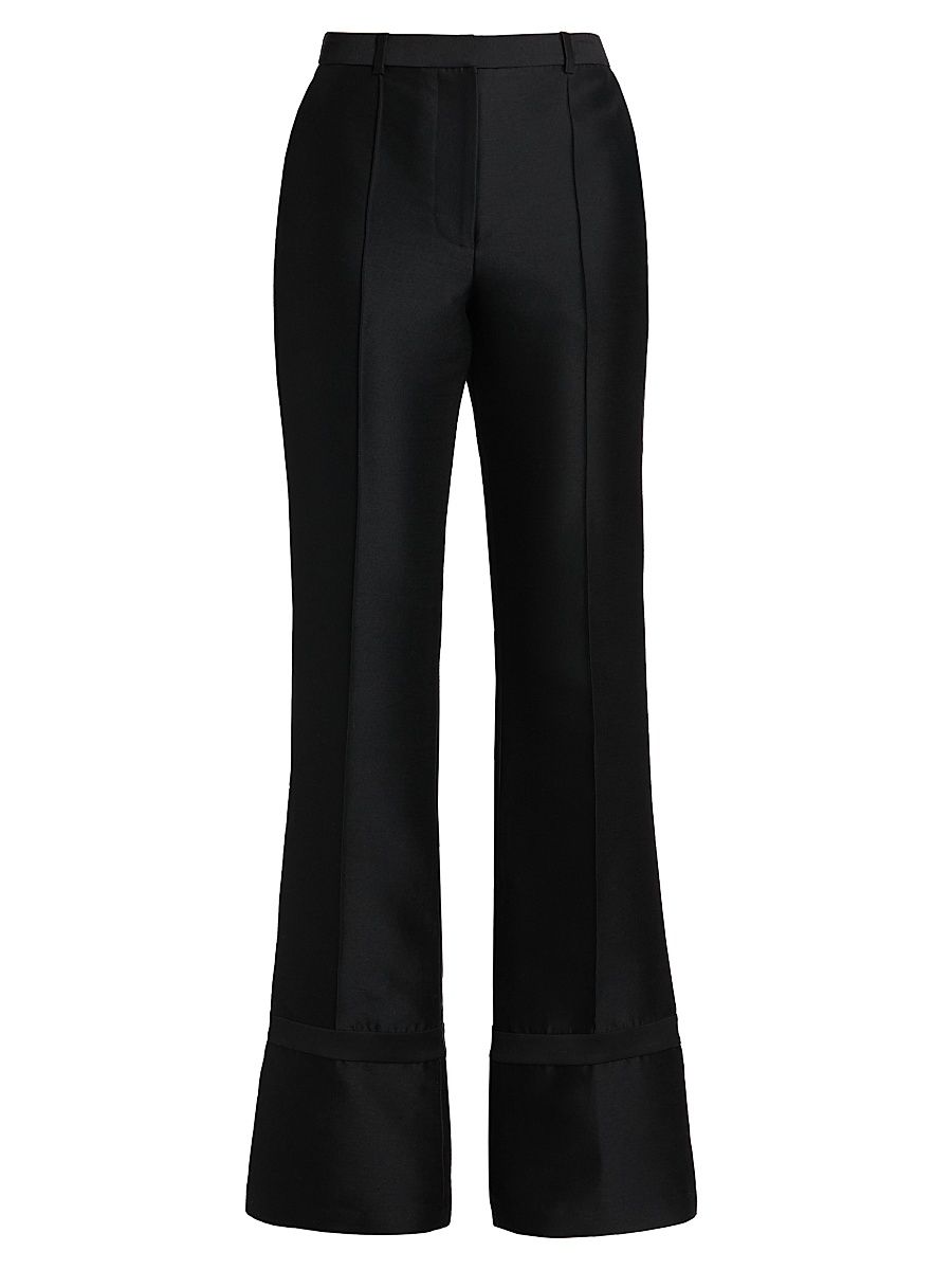 Women's Tie Cuff Trousers - Black - Size 8