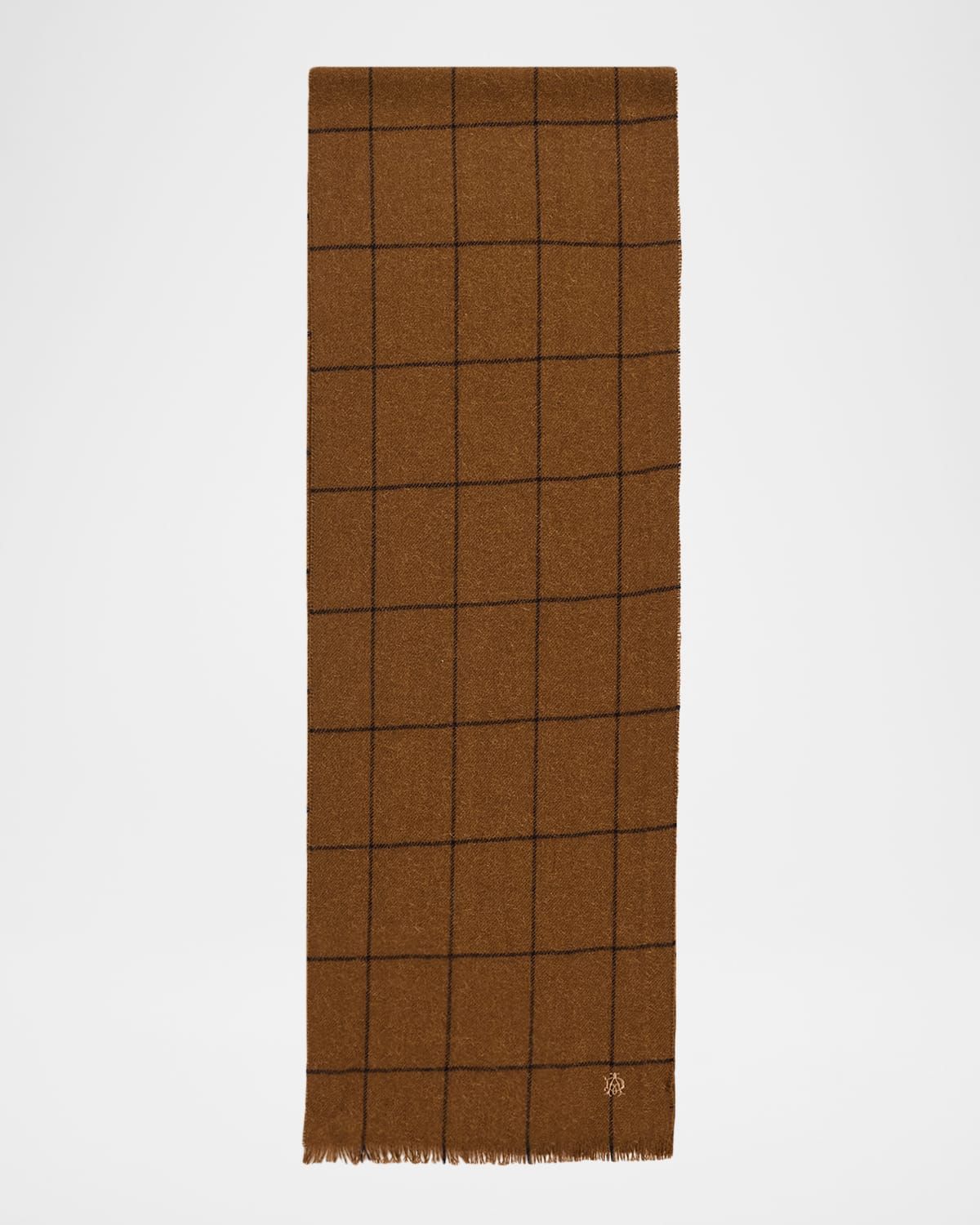 Men & apos;s Cashmere Windowpane Check Scarf