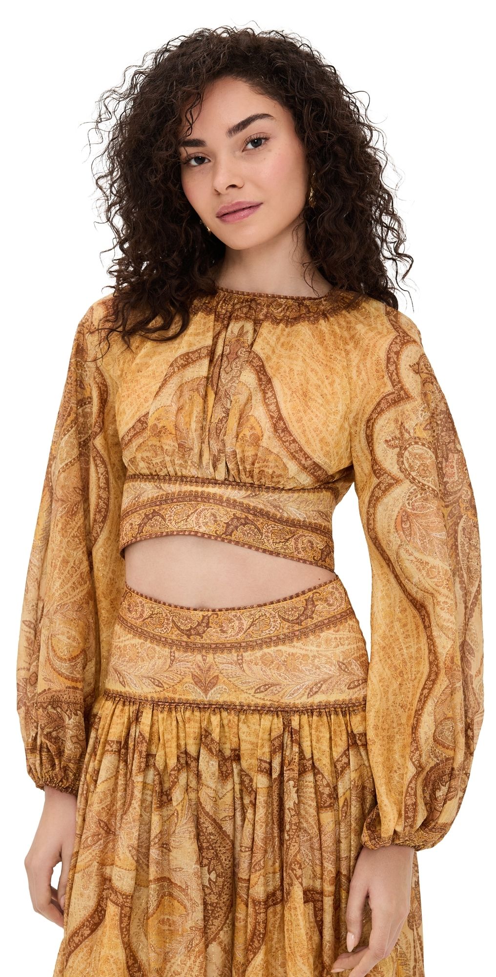 Zimmermann Wanderlust Bodice Tapestry Mustard Multi 1