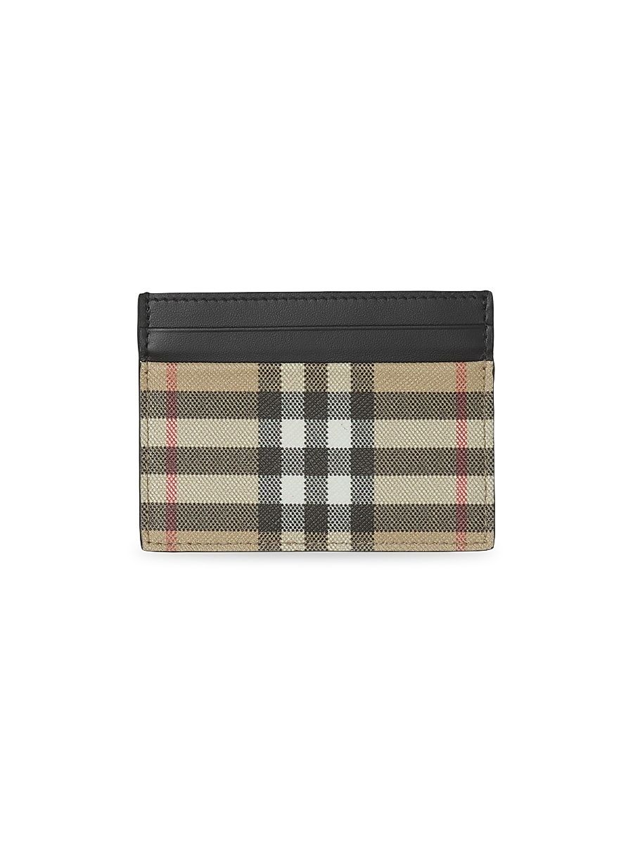 Men's Sandon Check Cardholder - Archive Beige