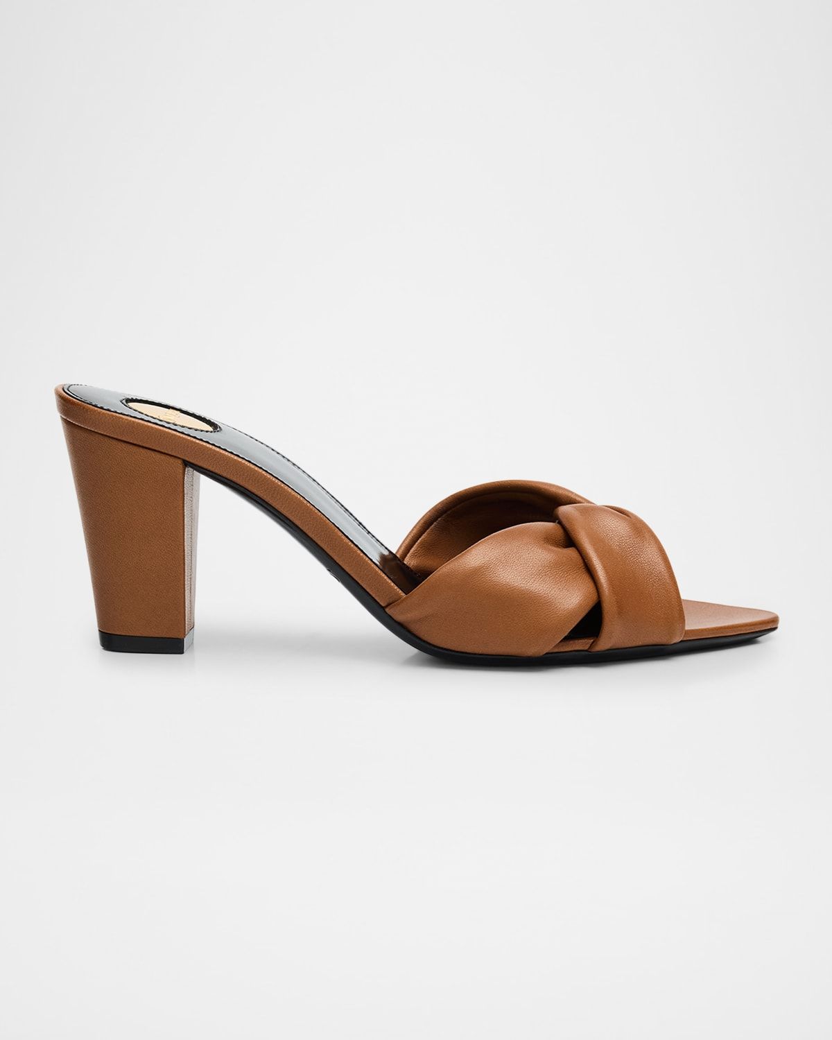75mm Franciane Leather Mule Sandals