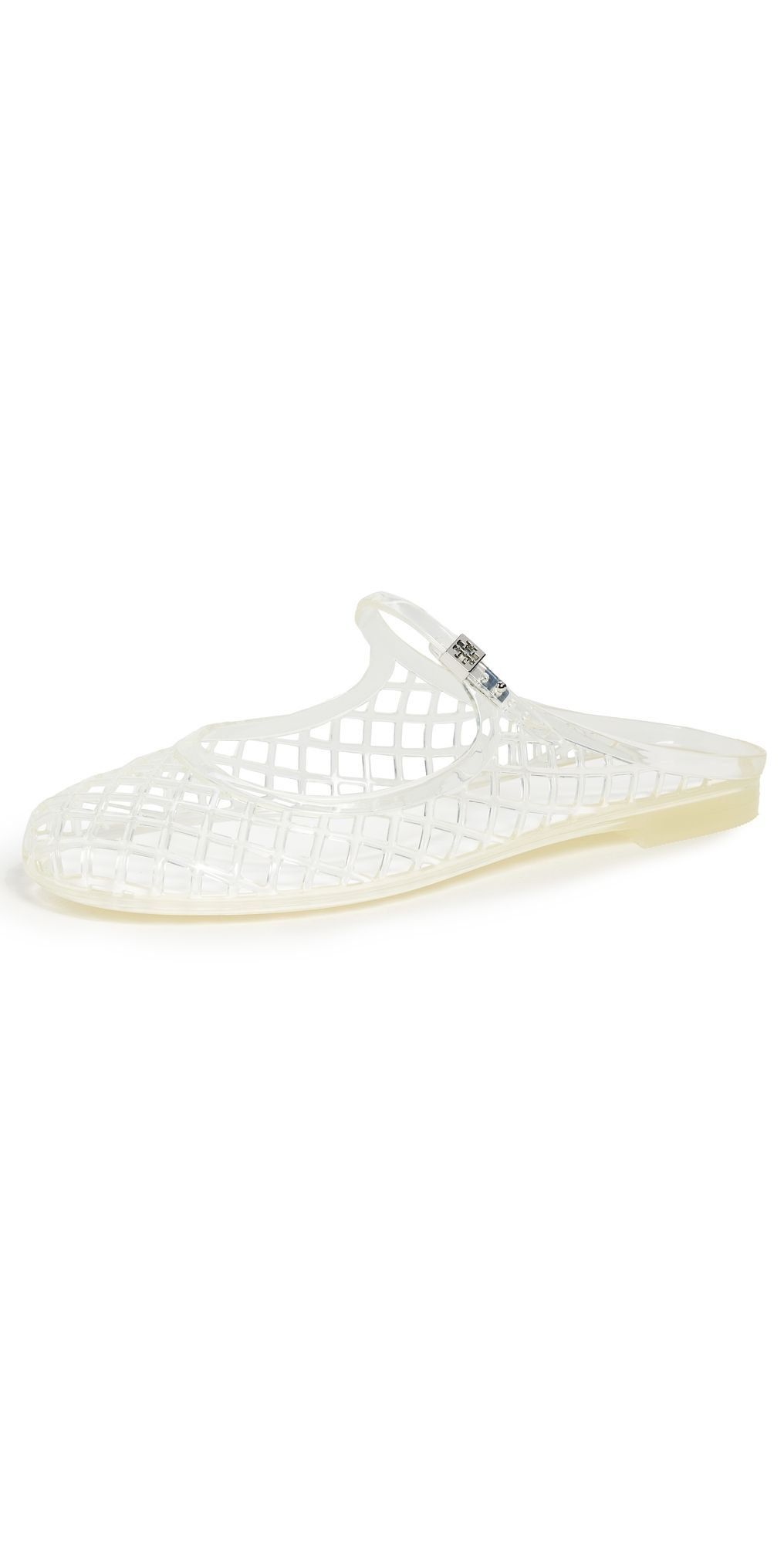 Tory Burch Mellow Mary Jane Jelly Flats Clear/Silver 6