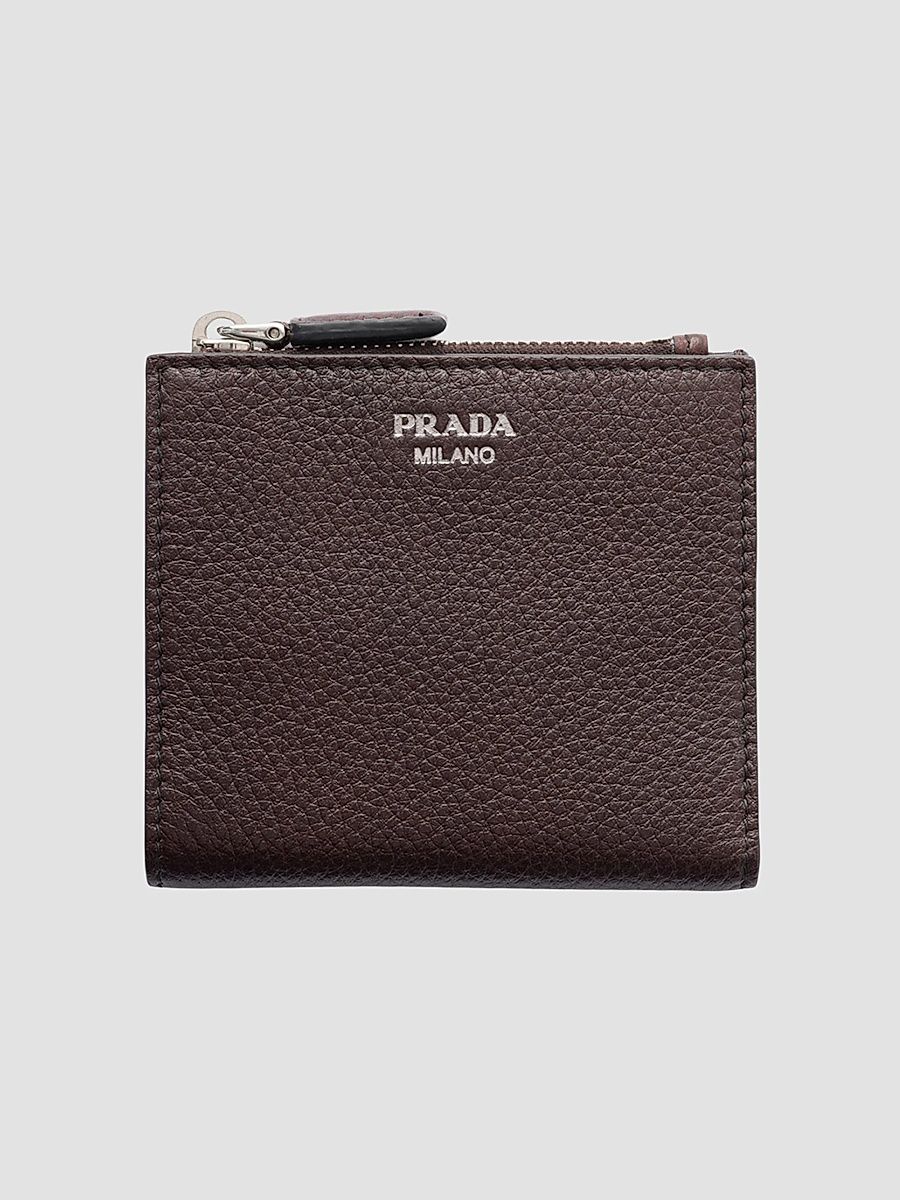 Men's Small Leather Wallet - Brown