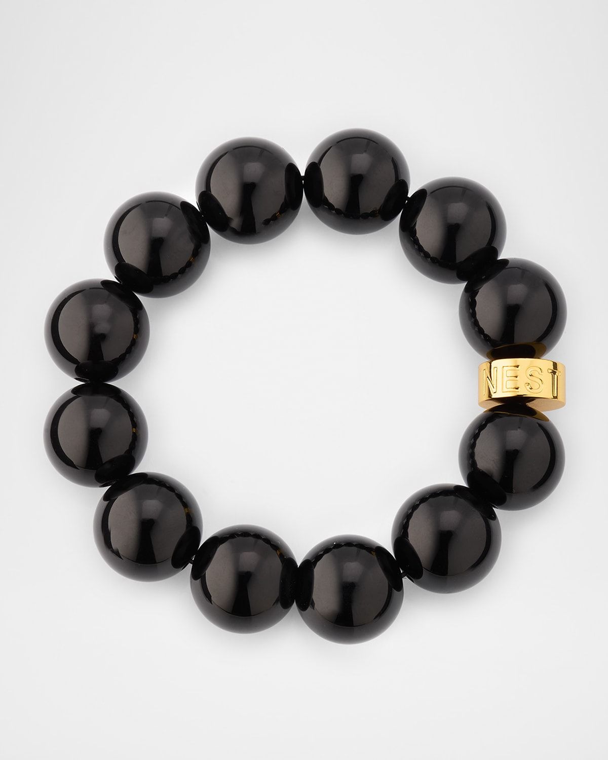 Black Onyx Statement Stretch Bracelet