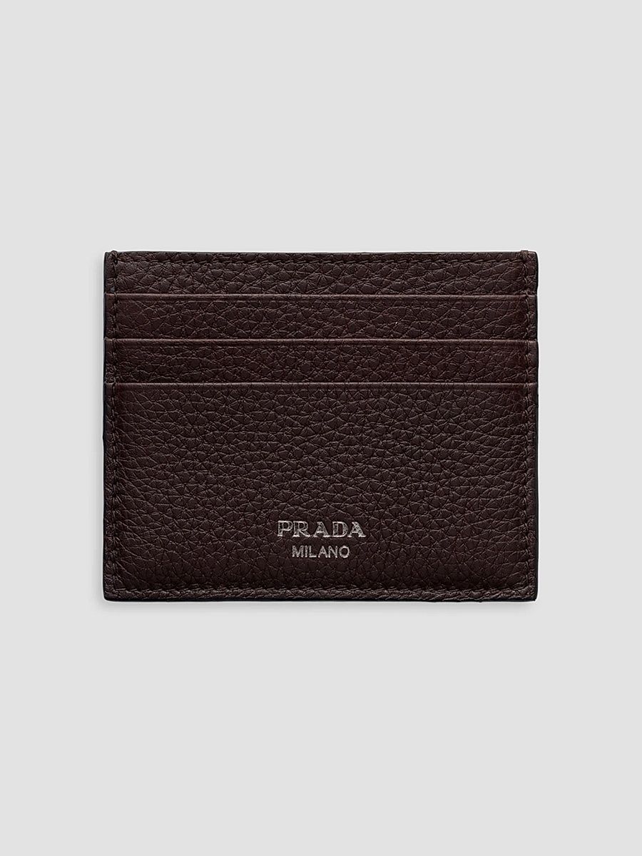 Men's Leather Card Holder - Brown