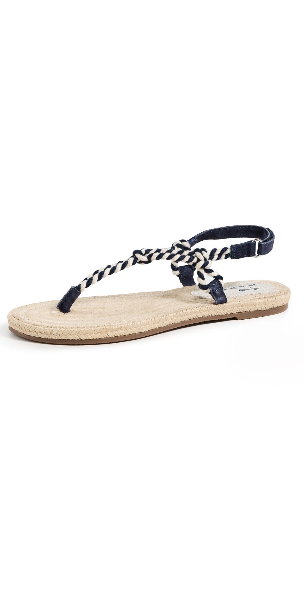 Manebi Rope Sandals Navy/Natural 37