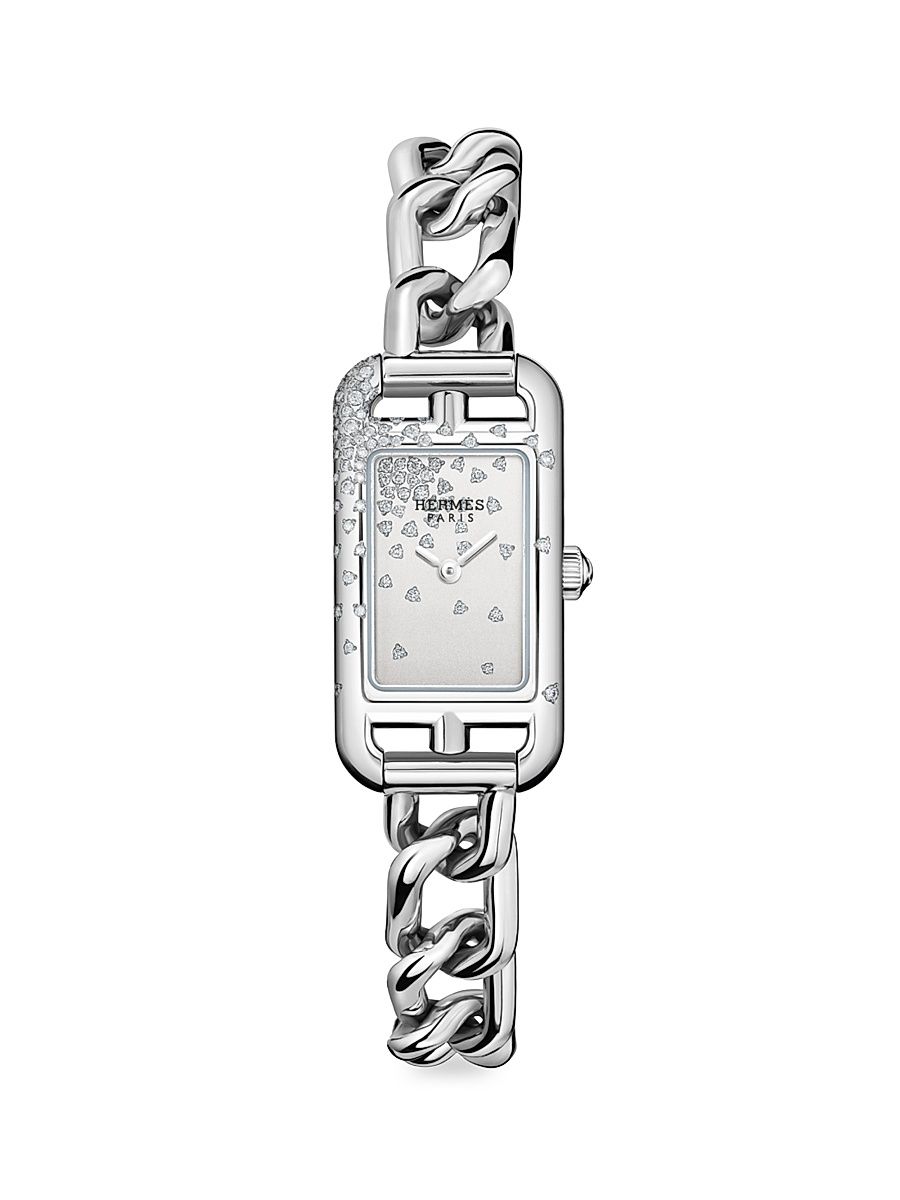 Women's Nantucket 29MM Stainless Steel & Diamond Bracelet Watch - Silver