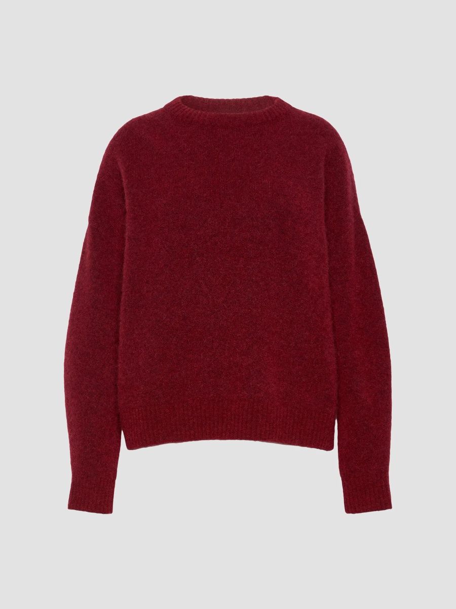 Weekend Max Mara Women's Alpaca and Wool Blend Sweater - Bordeaux - Size XL