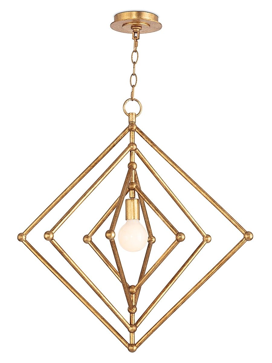 Selena Square Chandelier - Gold - Size Small
