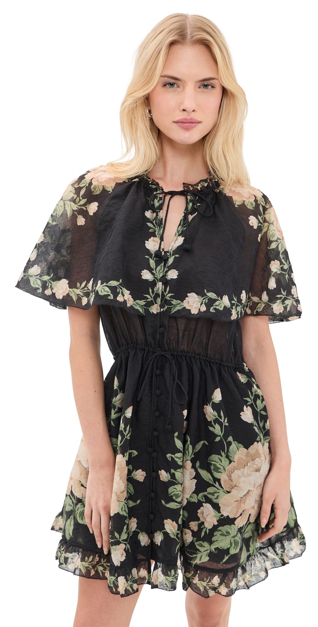 Sea Christina Print Mini Dress Black L