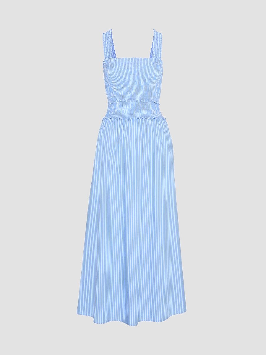 Women's The Azalea Maxi Nap Dress - Blue Stripe - Size Medium