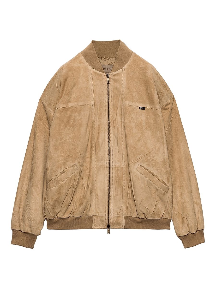 Women's Suede Jacket - Beige - Size 40