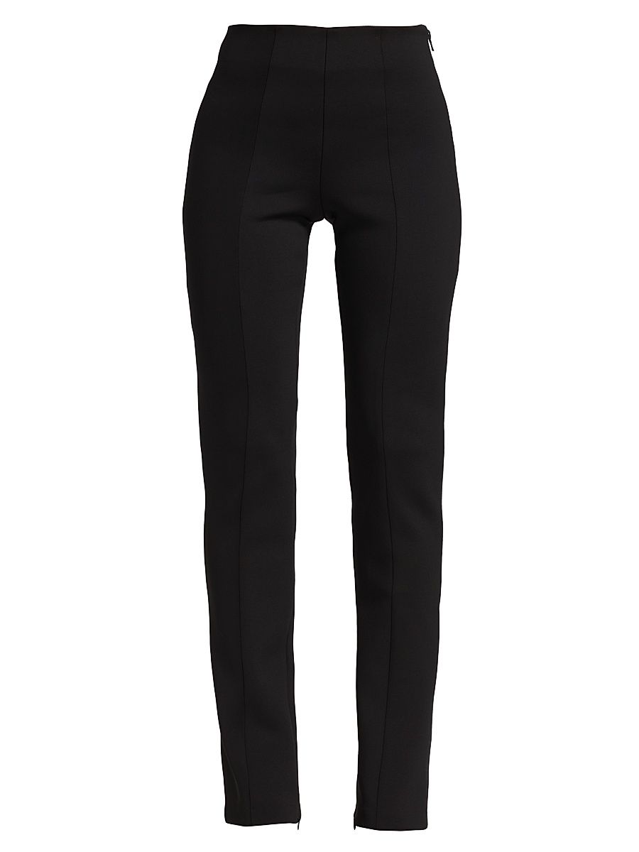 Women's Good Waist Flare Scuba Pants - Black - Size XXXL