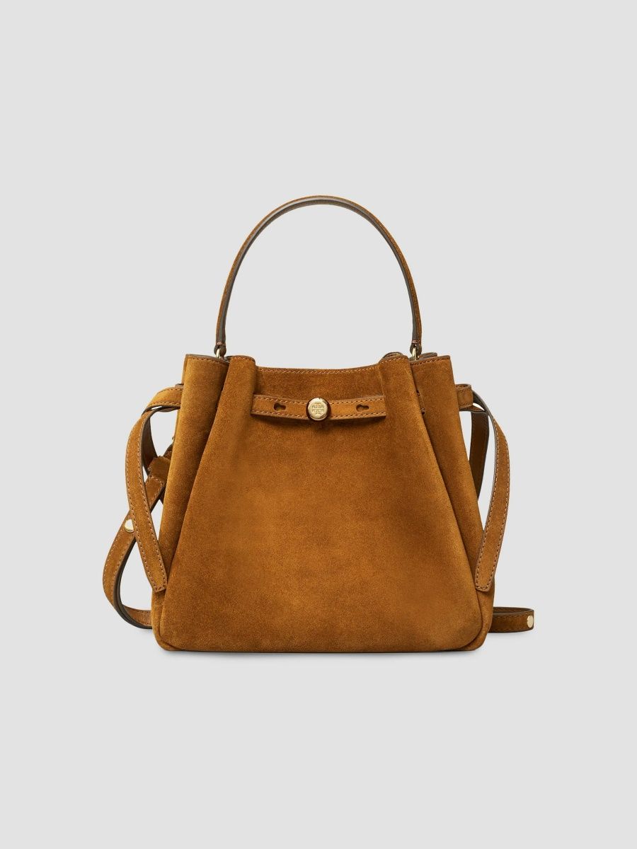 Tory Burch Women's Romy Suede Bucket Bag - Caramel