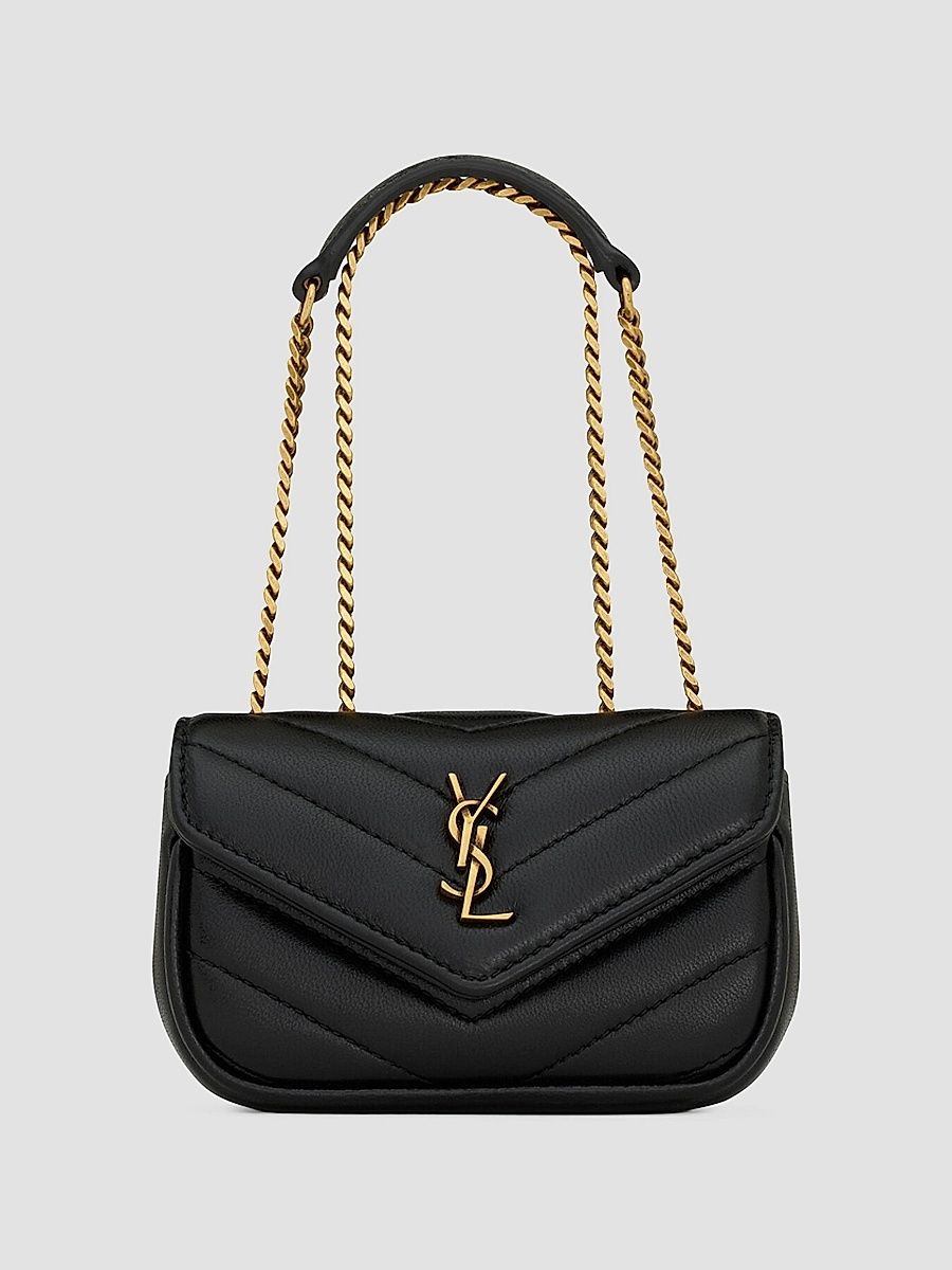 Saint Laurent Women's Loulou Micro Shoulder Bag - Black