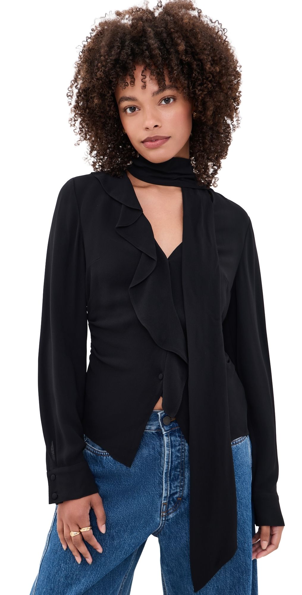 Tanya Taylor Amelia Top Black 0