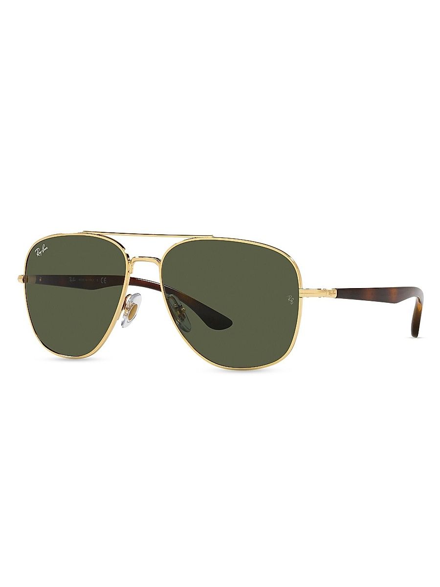 Men's RB3683 Metal Square Sunglasses - Gold Flash