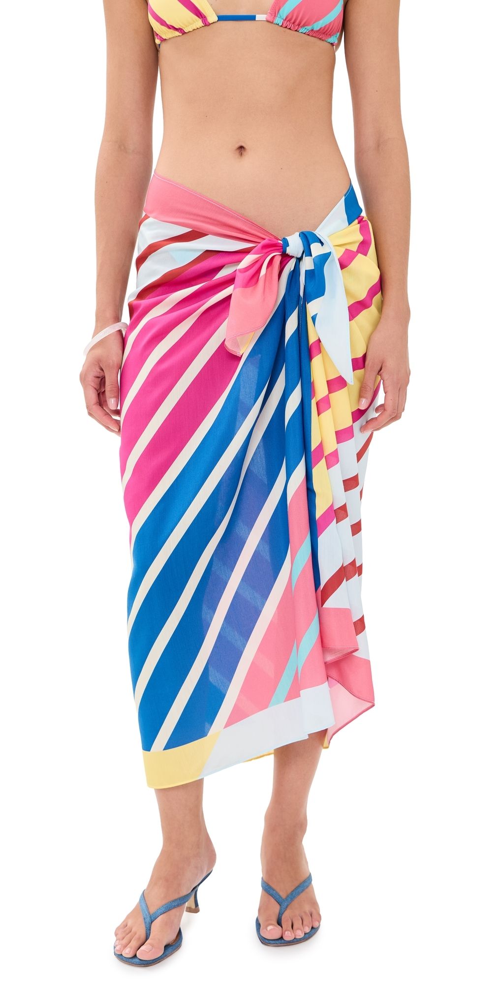 Solid & Striped The Long Pareo Colorblock Stripe One Size