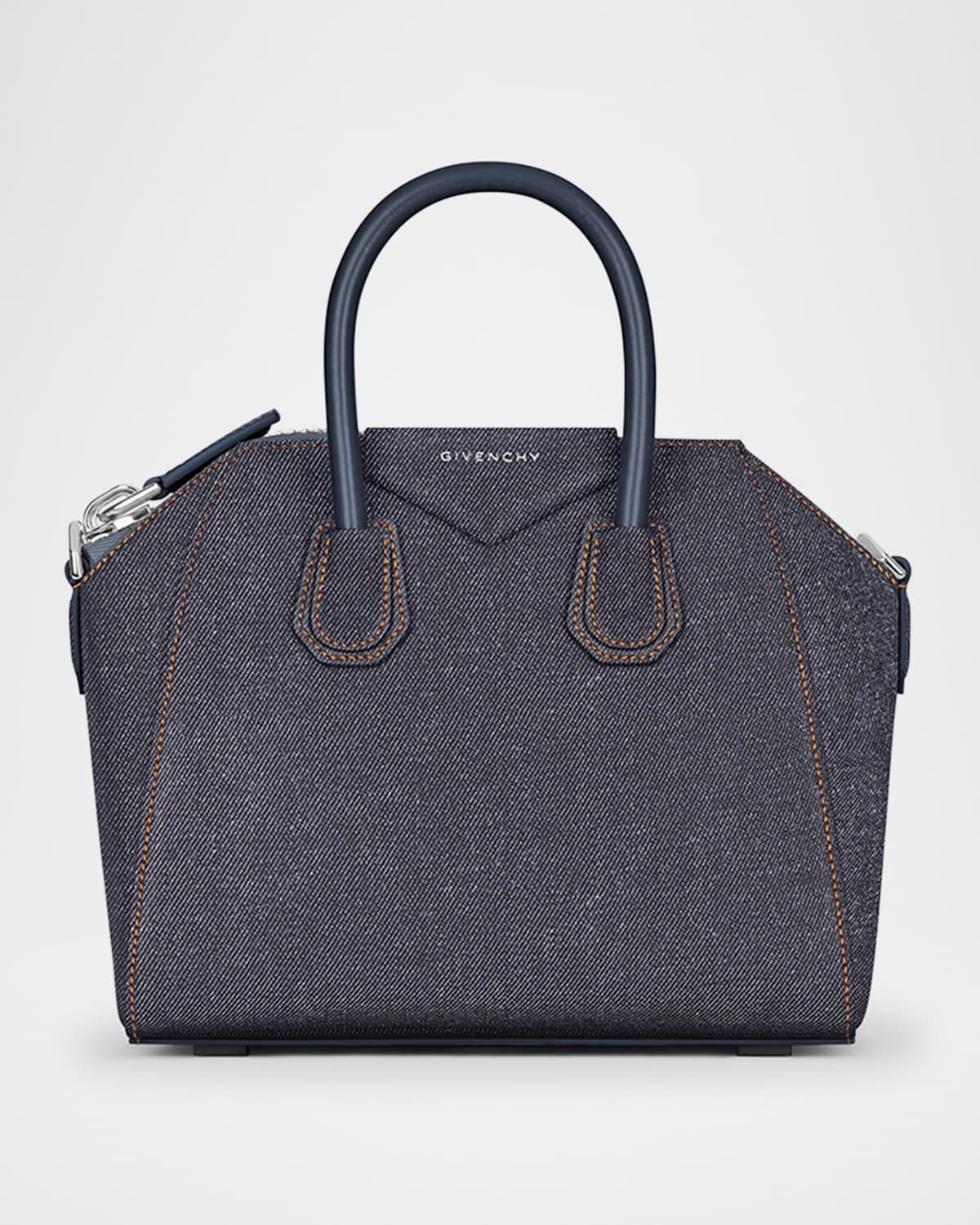 Antigona Mini Top-Handle Bag in Denim