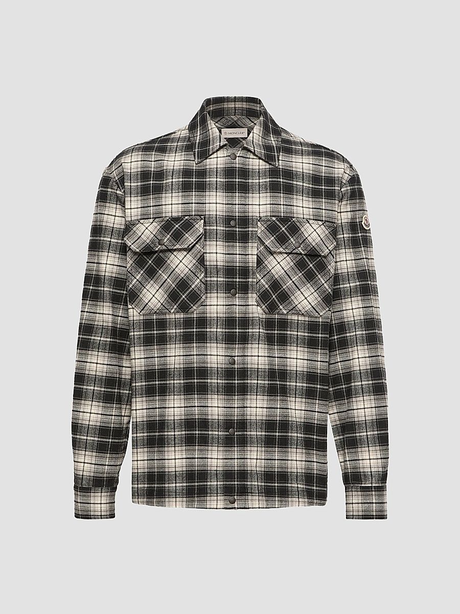 Men's Shirt in Cotton - Black White - Size XXL