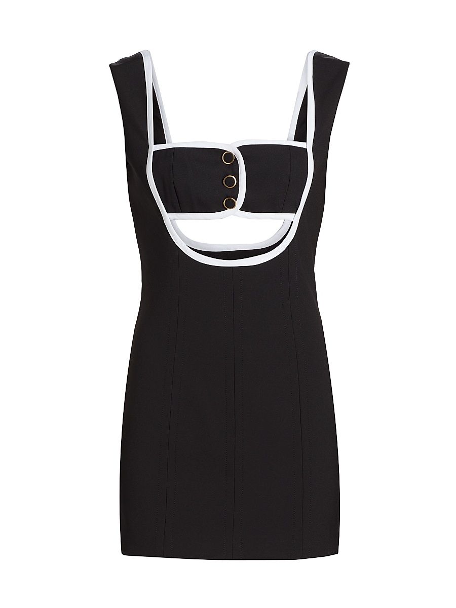 Women's Egon Cut-Out Minidress - Black White - Size XL