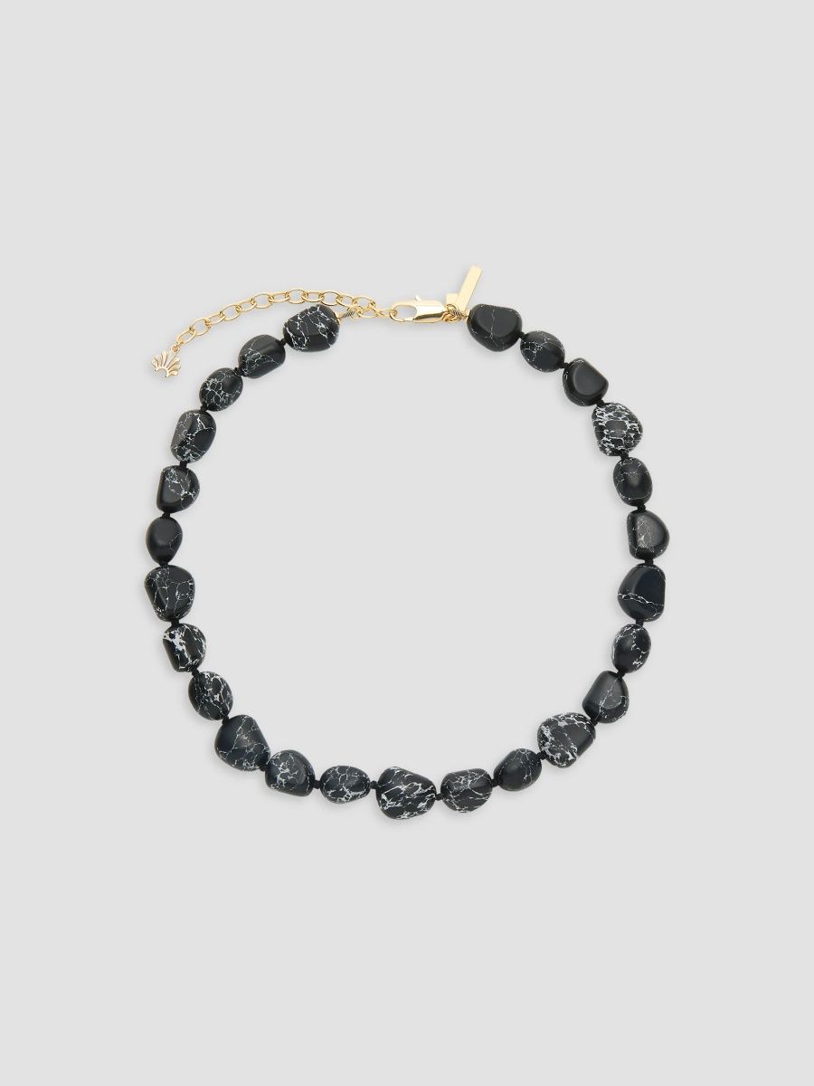 Lele Sadoughi Women's Gilded Frontier 14K-Gold-Plated & Jet Beaded Necklace - Jet