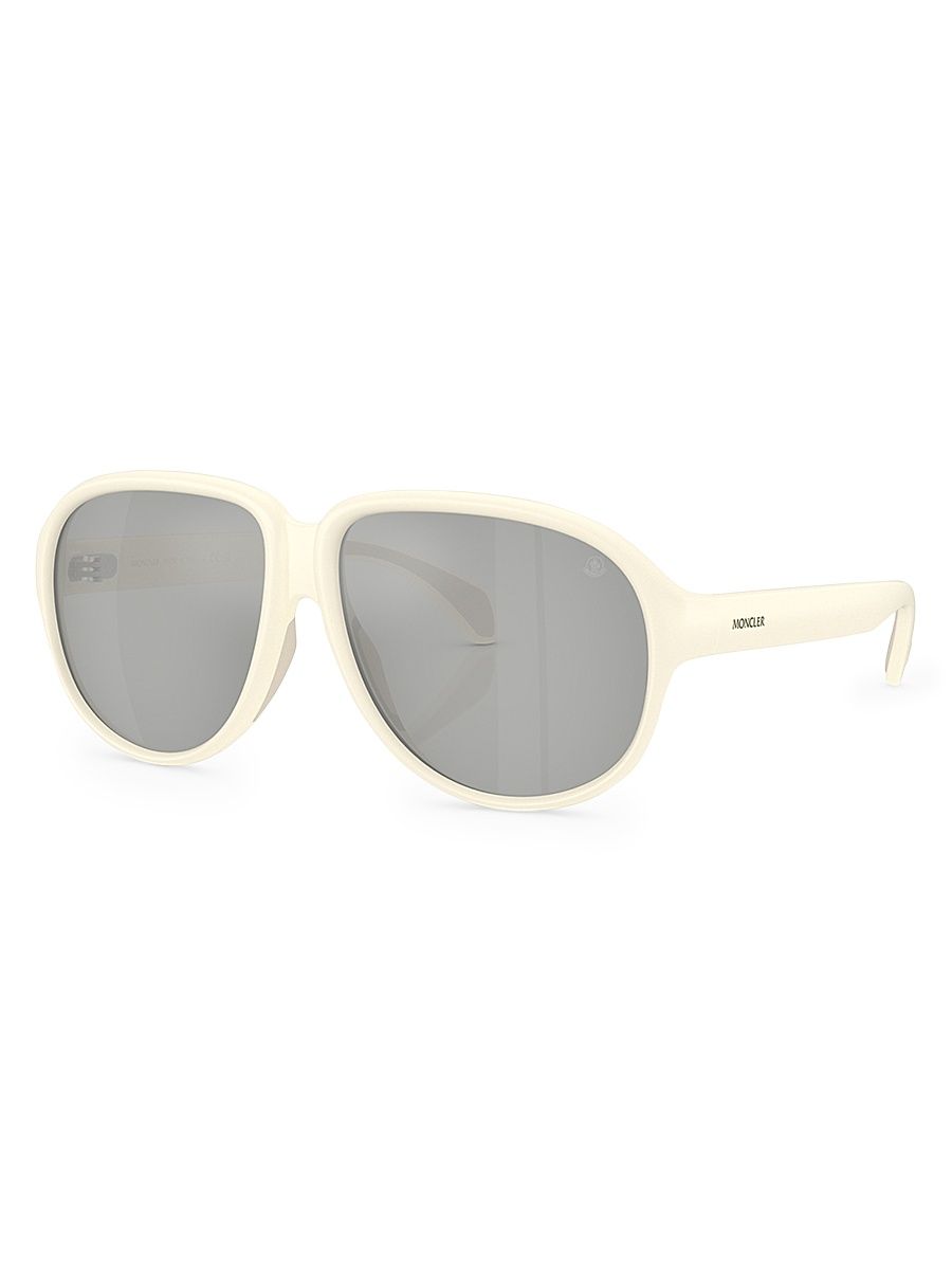 Men's Satellite 60MM Round Sunglasses - Ivory