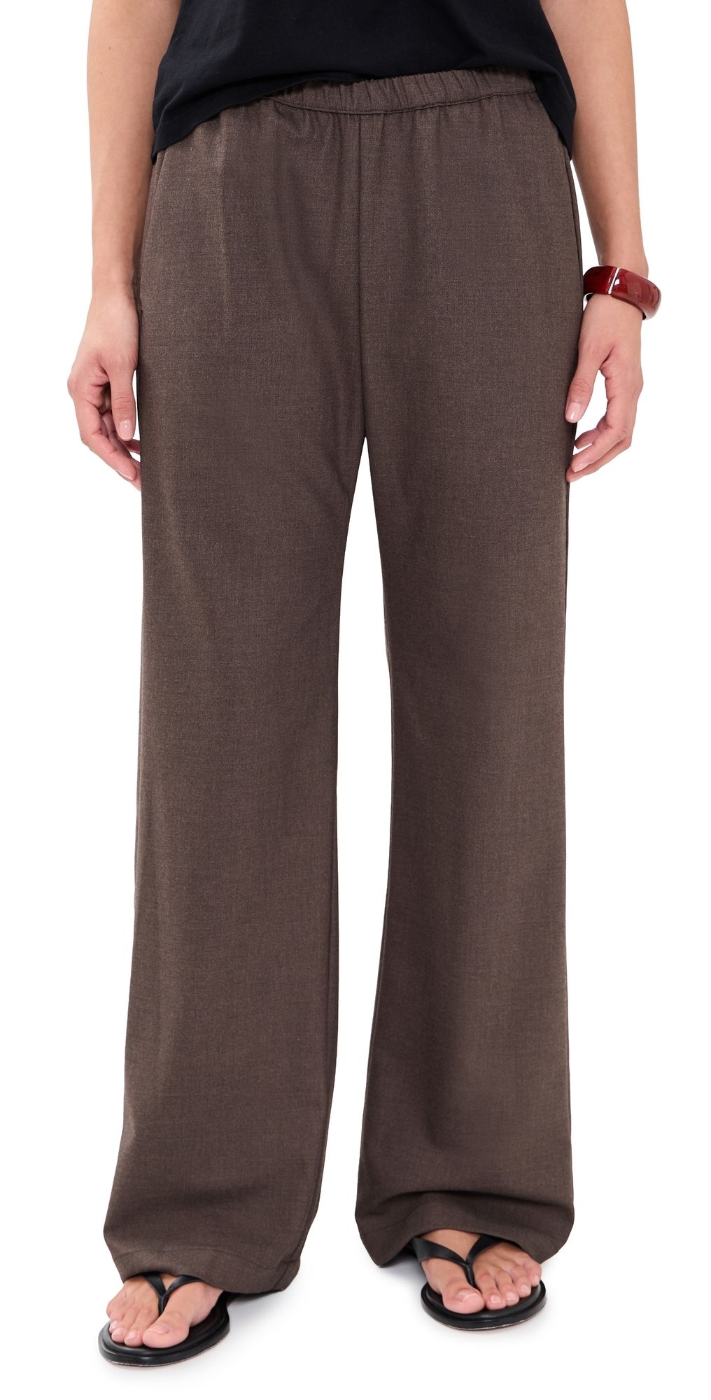 Enza Costa Everywhere Suit Pants Brown Heather 1