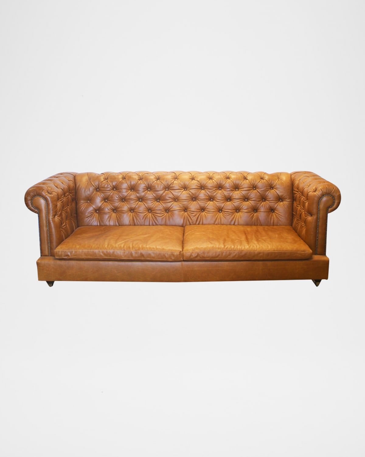 Alani Tufted Leather Sofa, 108"