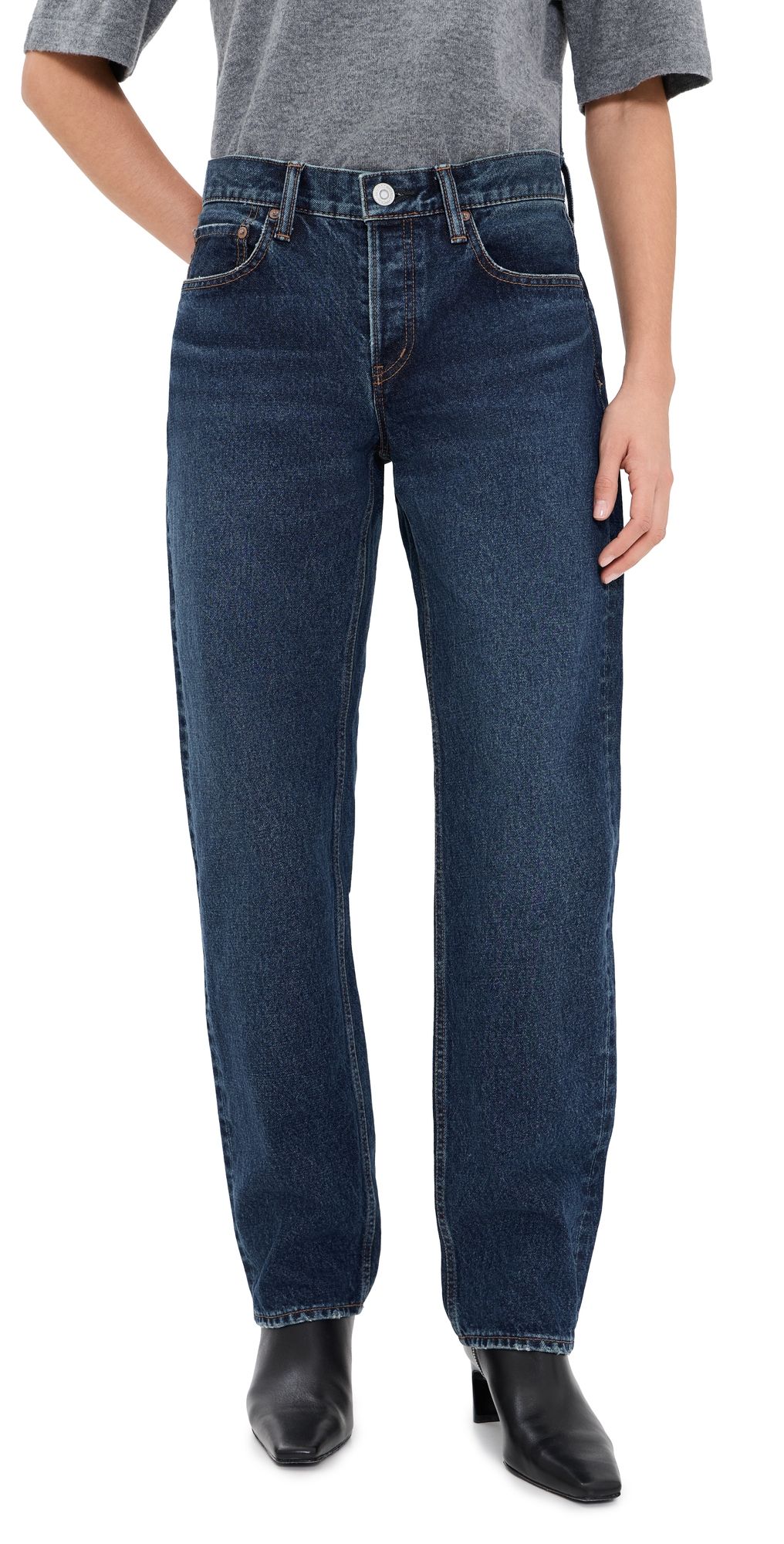 MOUSSY VINTAGE Bedford Curved Boy Jeans Dark Blue 29