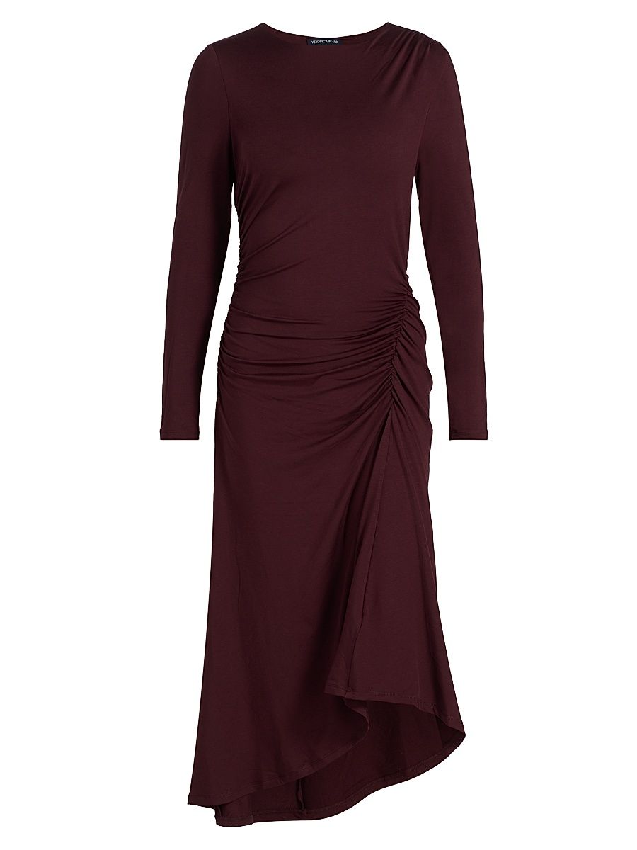 Women's Theodora Jersey Ruched Midi-Dress - Raisin - Size Medium