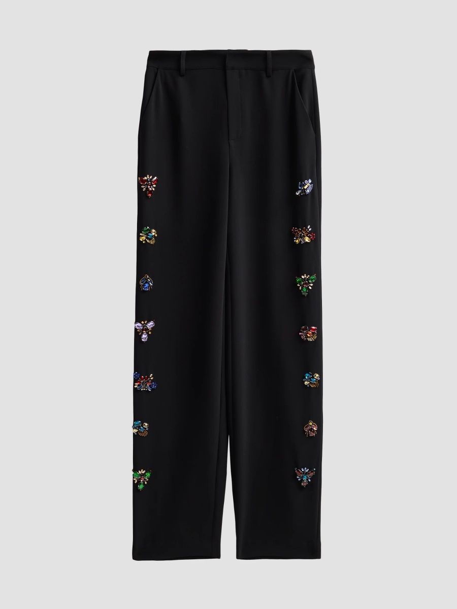 Women's Collins Crown Jewel High-Rise Pants - Black Multi - Size 16