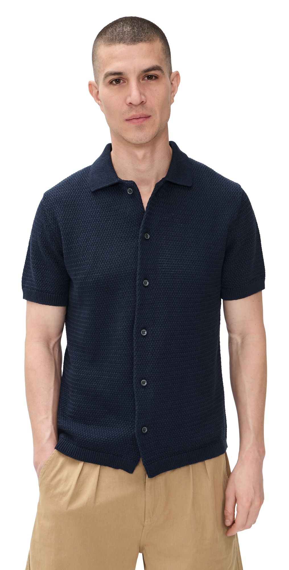 Taylor Stitch The Button Down Polo Dark Navy Crochet 44