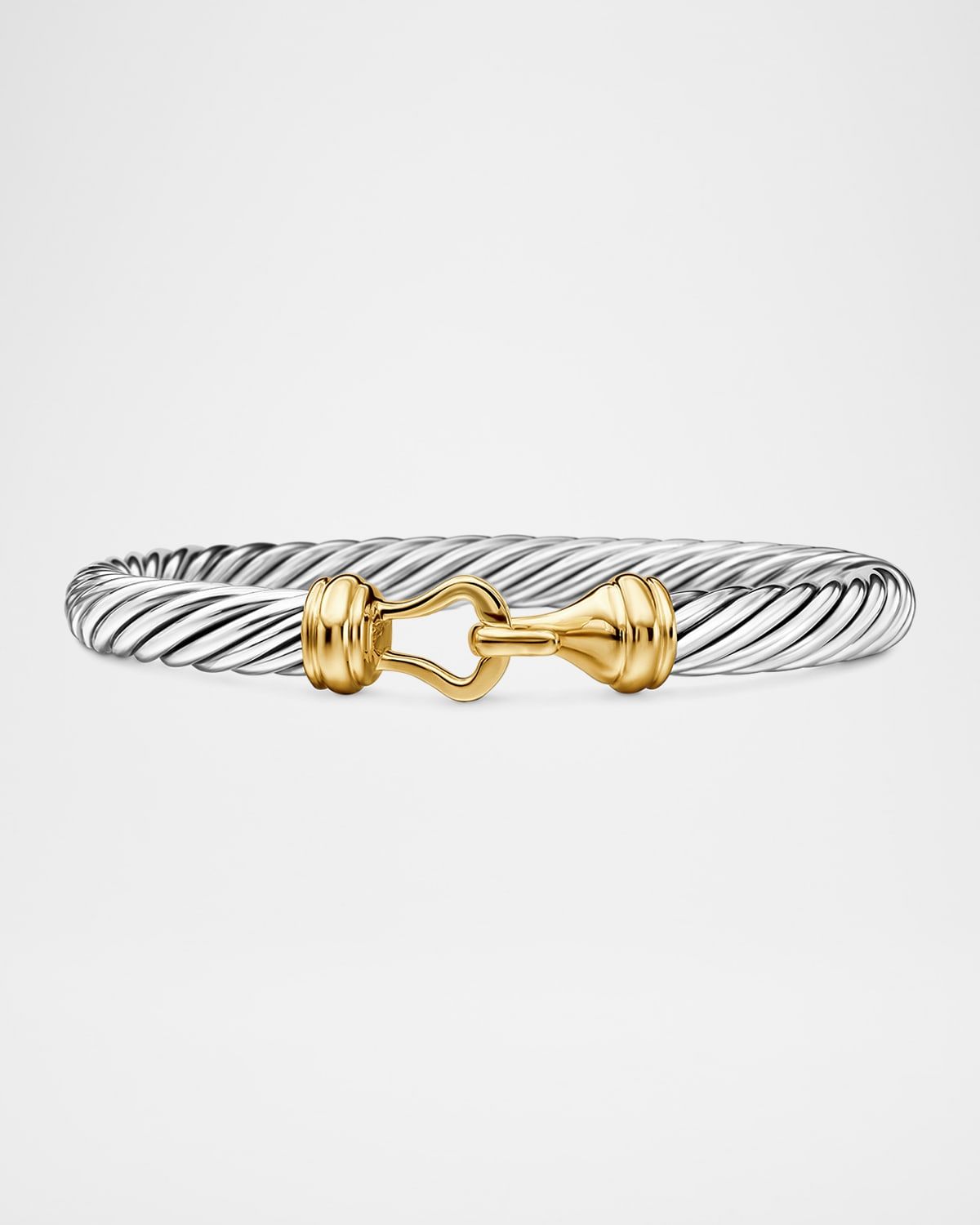 7mm Cable Buckle Bracelet with Gold