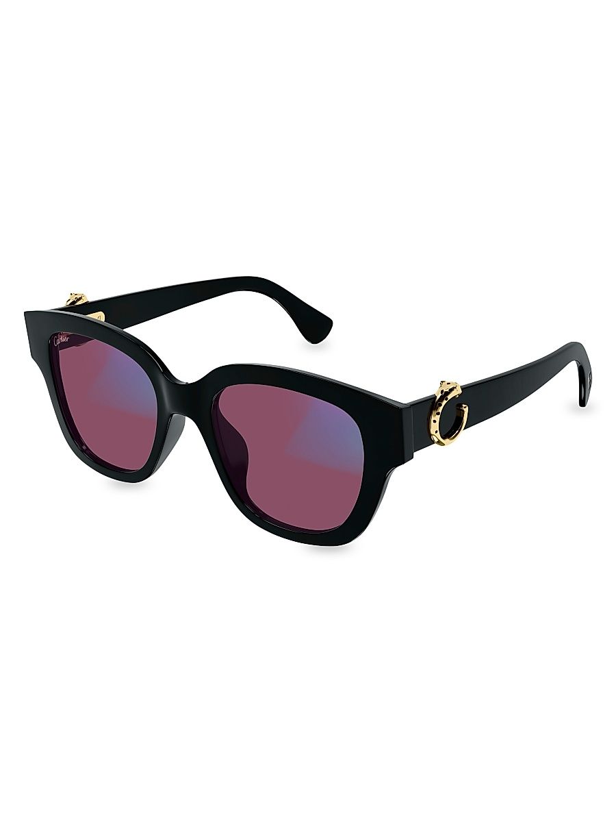 Women's Panthère Classic 51MM Square Sunglasses - Black Pink